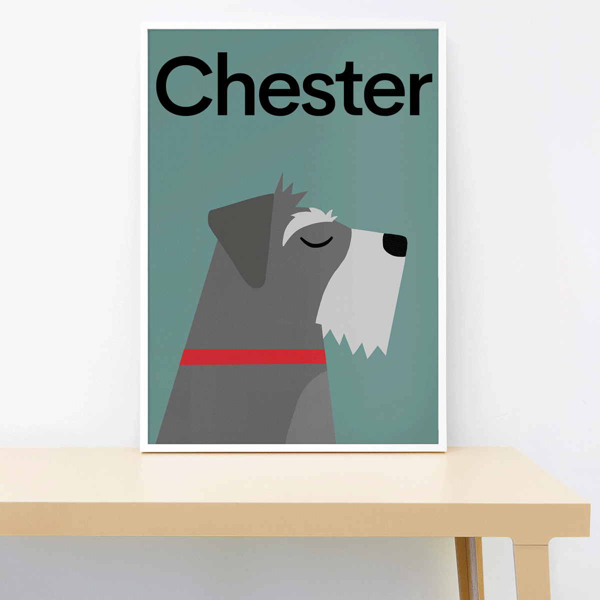 Personalized Schnauzer Wall Print Lorna Freytag Illustration personalized-schnauzer-wall-print-lorna-freytag-illustration