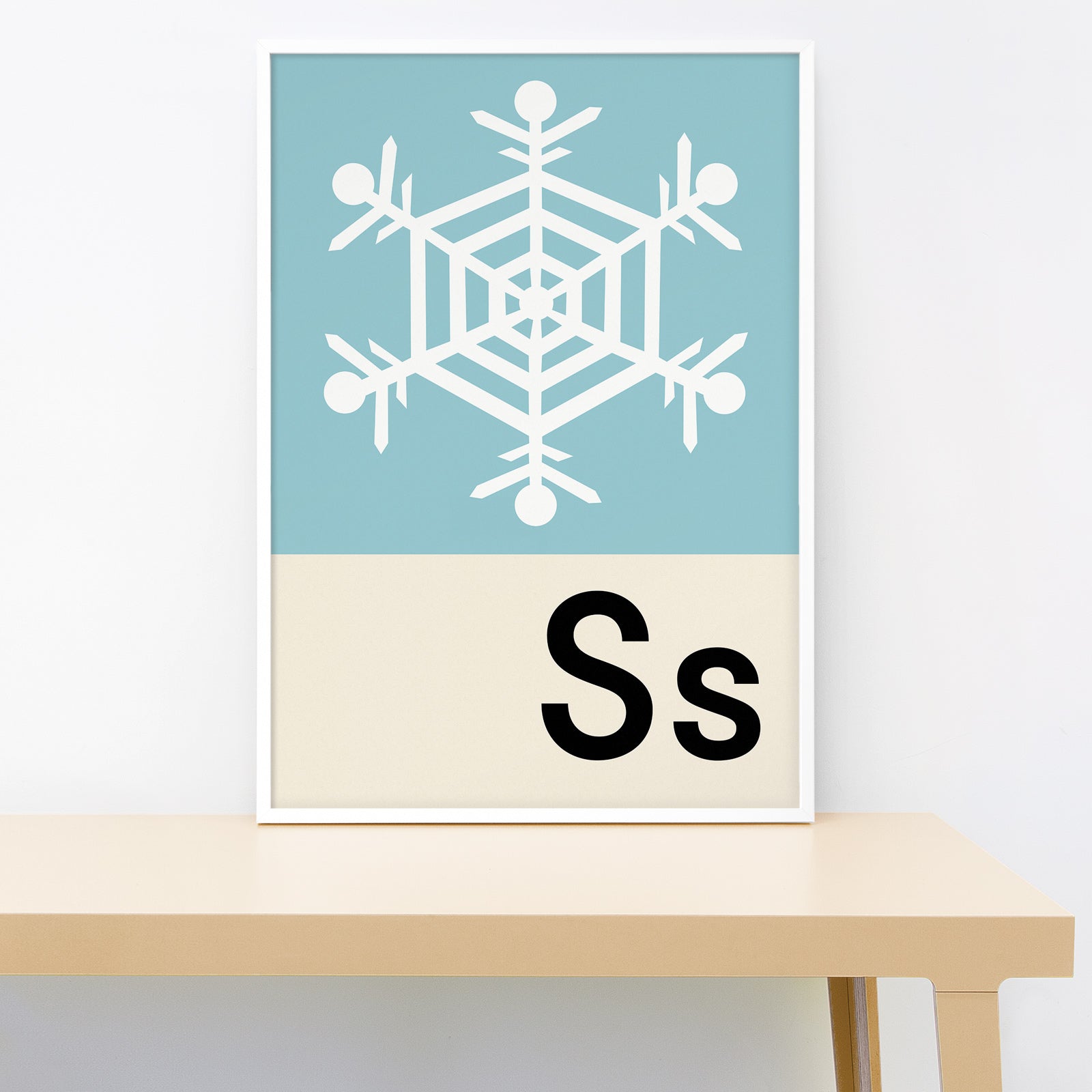 Alphet Snowflake Back Snowflake alphabet wall print by Lorna Freytag – Lorna Freytag Illustration