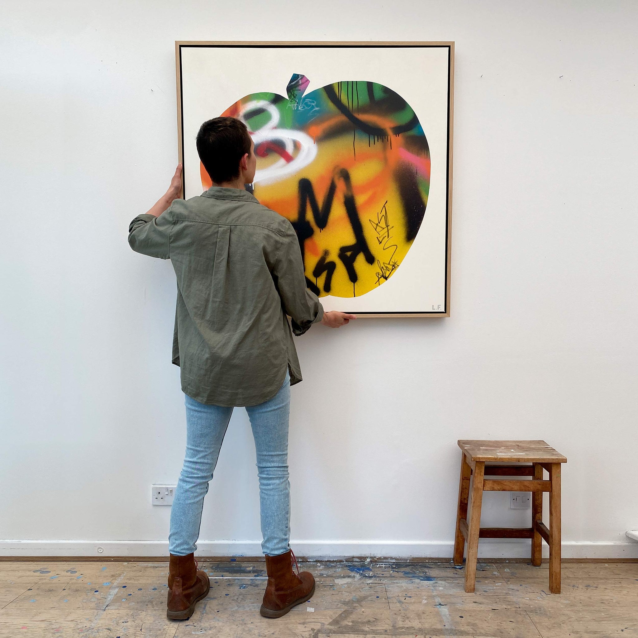 Graffiti Apple painting by Lorna Freytag – Lorna Freytag Illustration