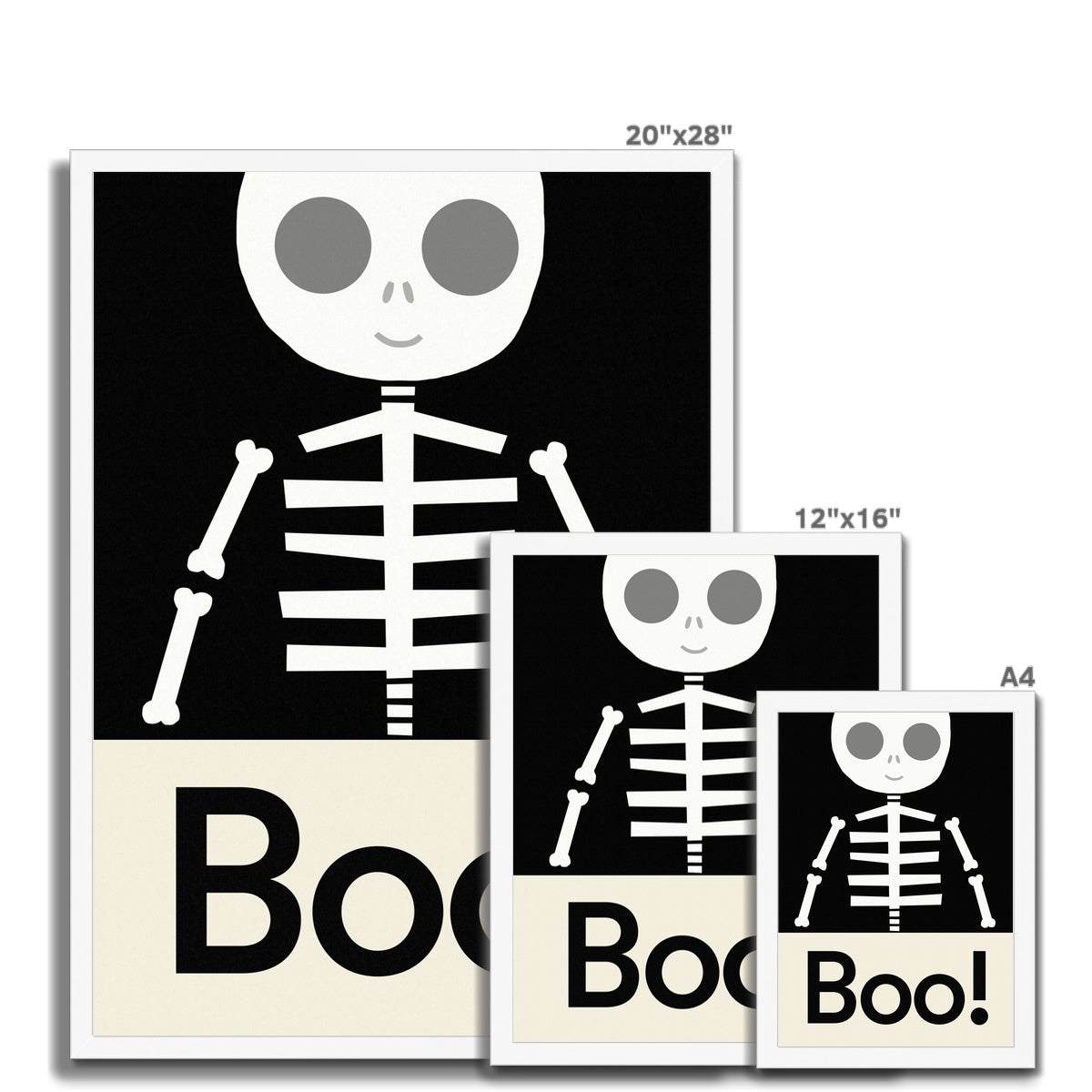 Halloween Skeleton print Framed Print
